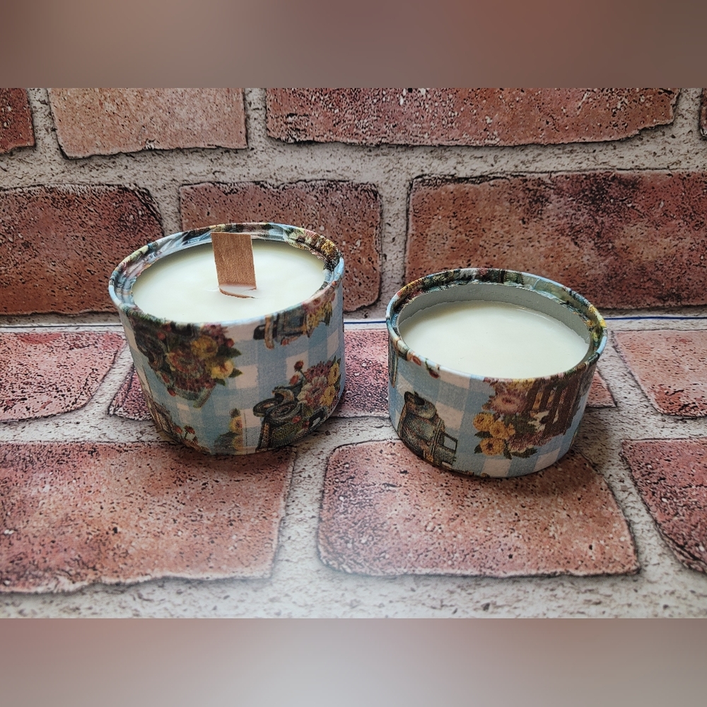 Organic Soy Wax Wood Wick Candle and Wax Melt Set